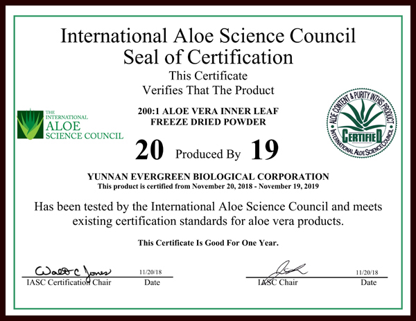 International Aloe Science Council