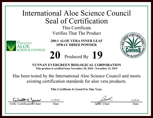 International Aloe Science Council